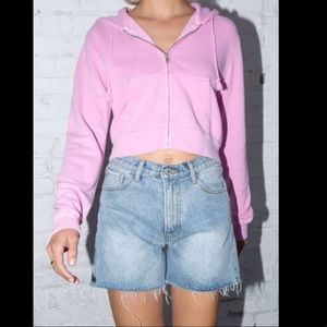 Brandy Melville pink crystal hoodie
